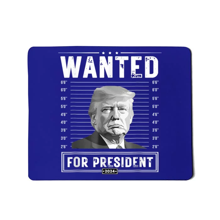 Wanted For President 2024 Donald Trump Never Surrender Mousepad