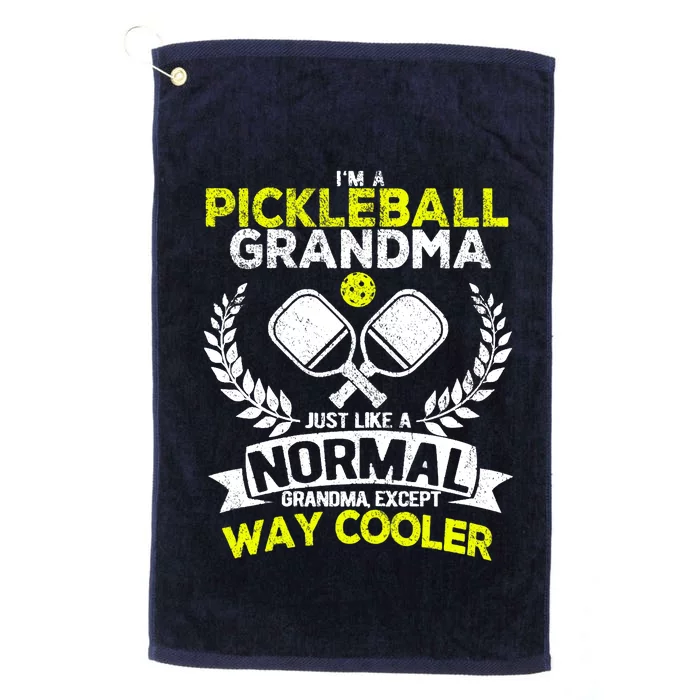 Wo Funny Pickleball Paddle Pickleball Grandma Retro Vintage Platinum Collection Golf Towel