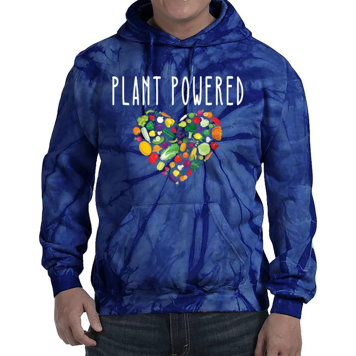 Whole Food Plant Based Lifestyle WFPB Vegan Powered Veggie Tie Dye Hoodie