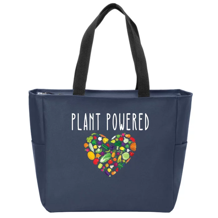 Whole Food Plant Based Lifestyle WFPB Vegan Powered Veggie Zip Tote Bag