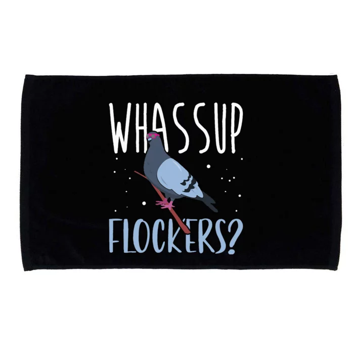 Whassup Flockers Pigeon Bird Homing Pigeon Racing Microfiber Hand Towel