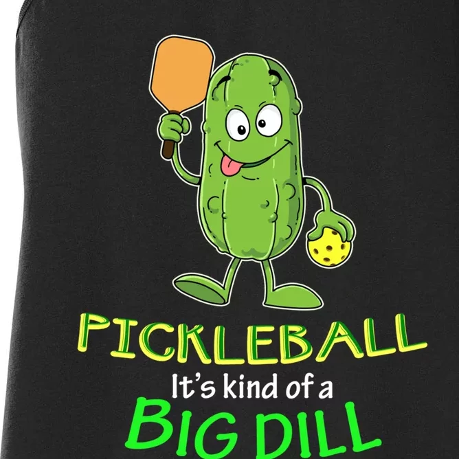 Wo Funny Pickleball Player Gift Pickle Ball Big Dill Women's Racerback Tank