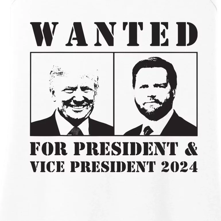 Wanted For President Vice President 2024 Trump Vance Maga Ladies Essential Tank