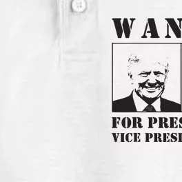 Wanted For President Vice President 2024 Trump Vance Maga Dry Zone Grid Performance Polo