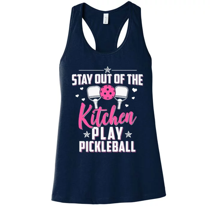 Wo Funny Pickleball Graphic For Wo Pickleball Player Women's Racerback Tank