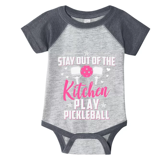 Wo Funny Pickleball Graphic For Wo Pickleball Player Infant Baby Jersey Bodysuit