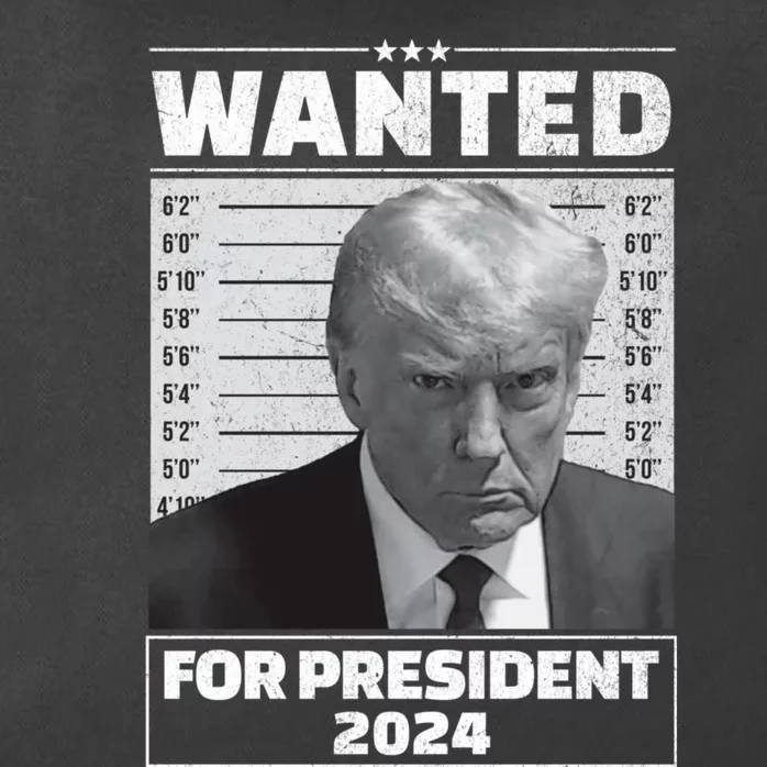 Wanted For President 2024 Trump Mugshot Zip Tote Bag