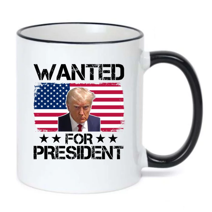 Wanted For President Donald Trump USA Election Black Color Changing Mug