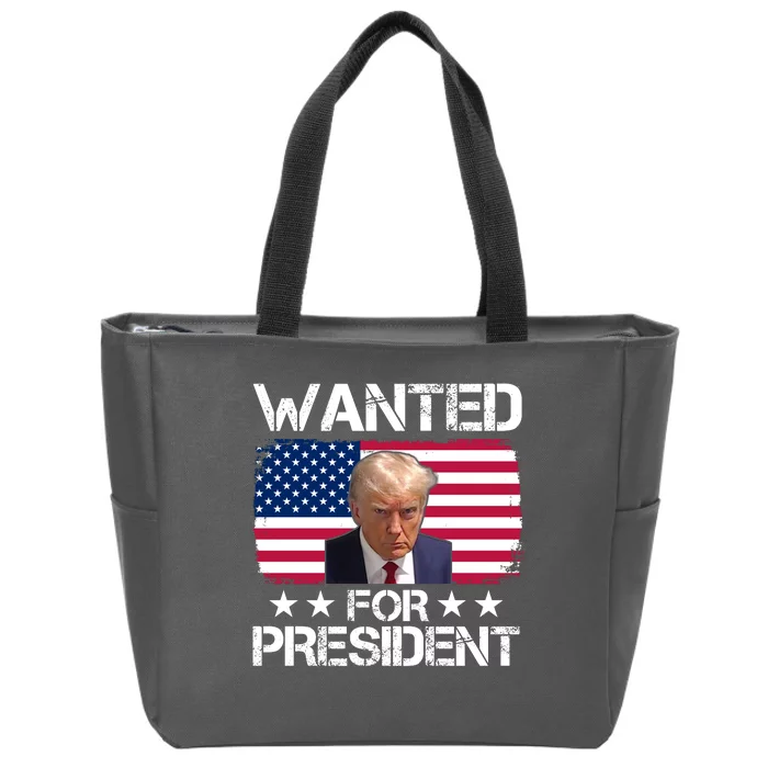 Wanted For President Donald Trump USA Election Zip Tote Bag