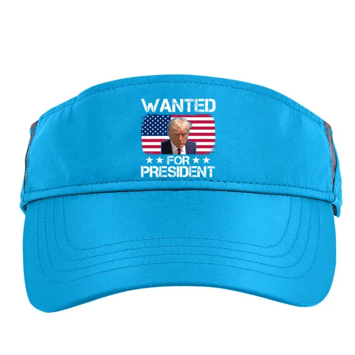 Wanted For President Donald Trump USA Election Adult Drive Performance Visor