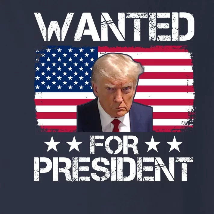 Wanted For President Donald Trump USA Election Toddler Long Sleeve Shirt