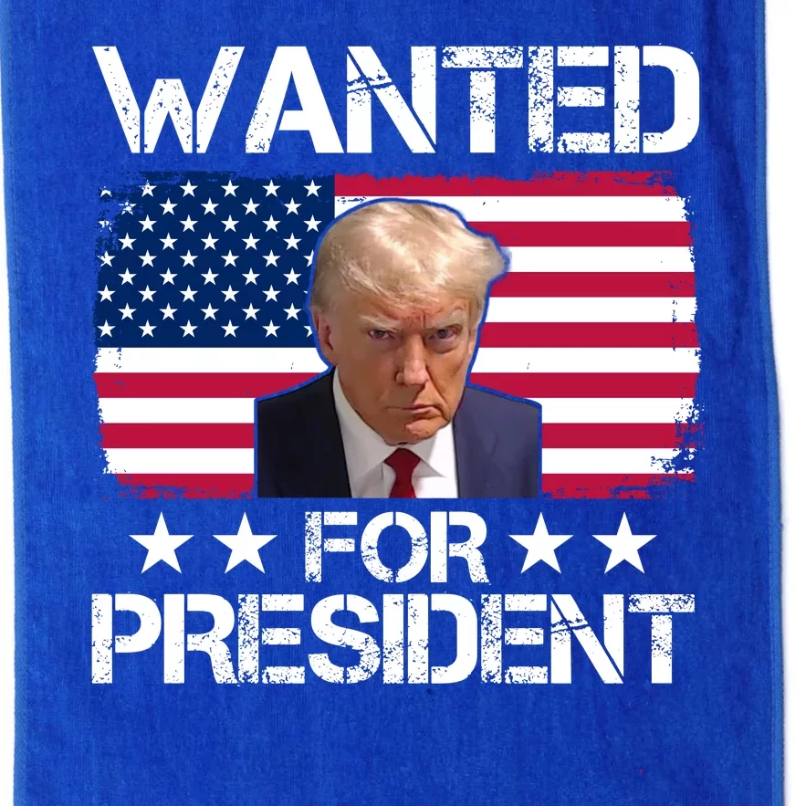 Wanted For President Donald Trump USA Election Platinum Collection Golf Towel