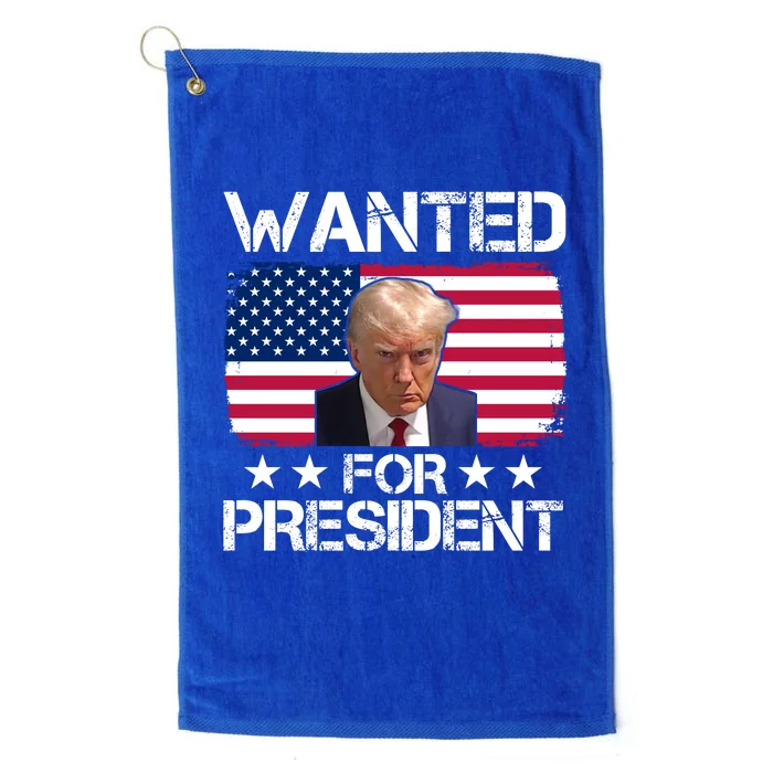 Wanted For President Donald Trump USA Election Platinum Collection Golf Towel