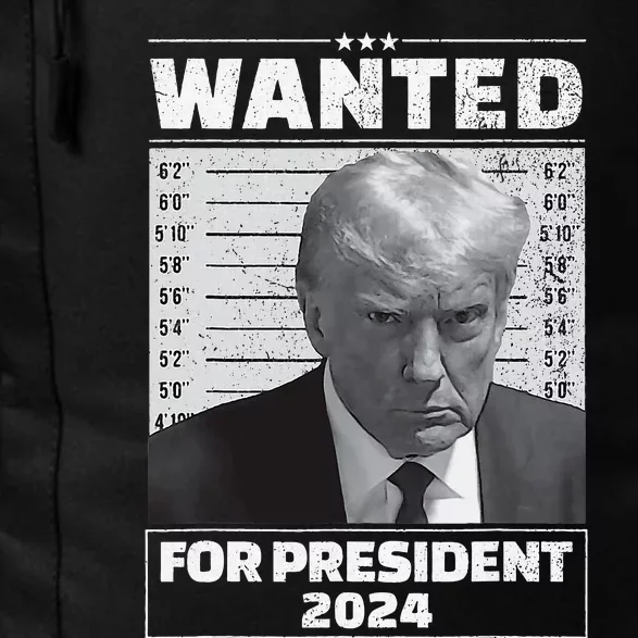 Wanted For President 2024 Trump Mugshot Daily Commute Backpack