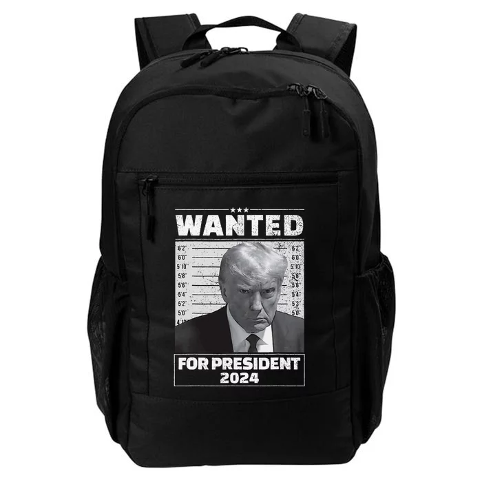 Wanted For President 2024 Trump Mugshot Daily Commute Backpack