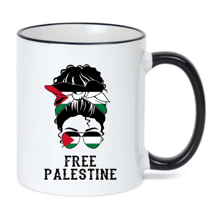 Wo Free Palestine Gift Black Color Changing Mug