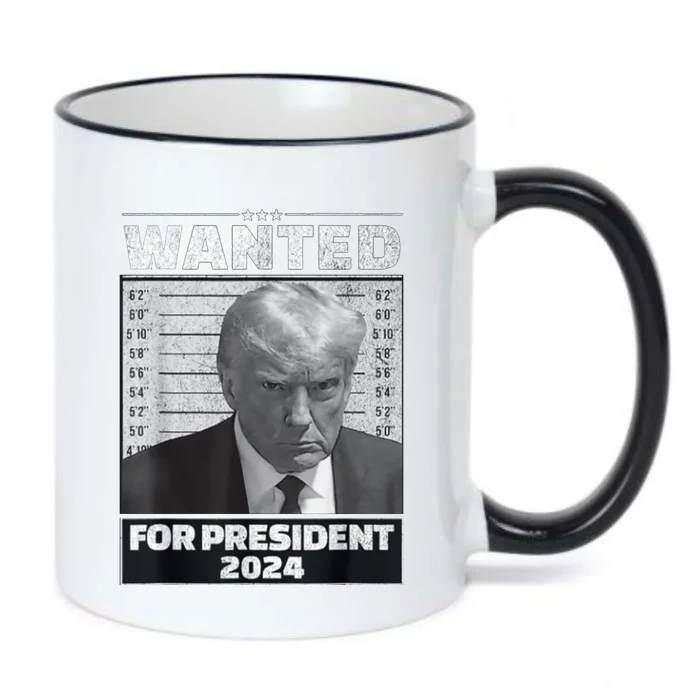 Wanted For President 2024 Trump Mugshot Black Color Changing Mug