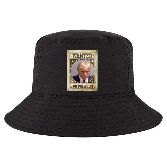 Wanted For President Funny Donald Trump Mugshot Cool Comfort Performance Bucket Hat