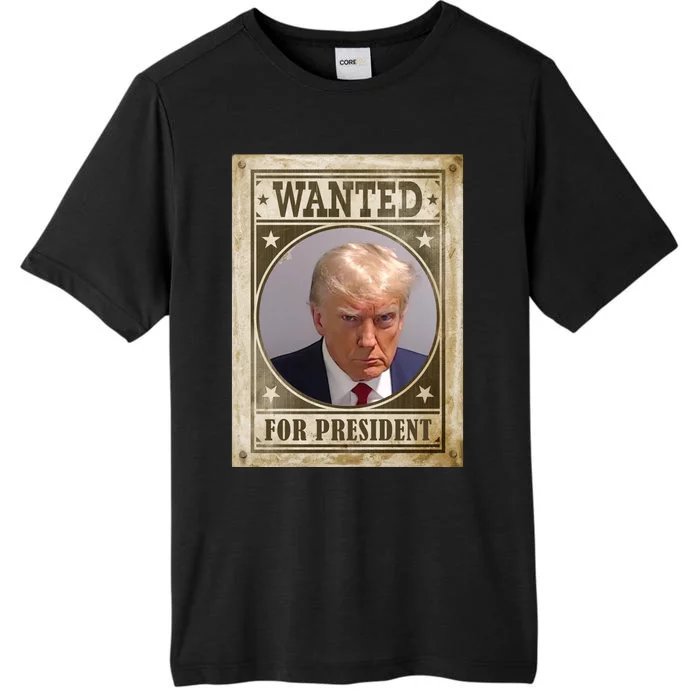 Wanted For President Funny Donald Trump Mugshot ChromaSoft Performance T-Shirt