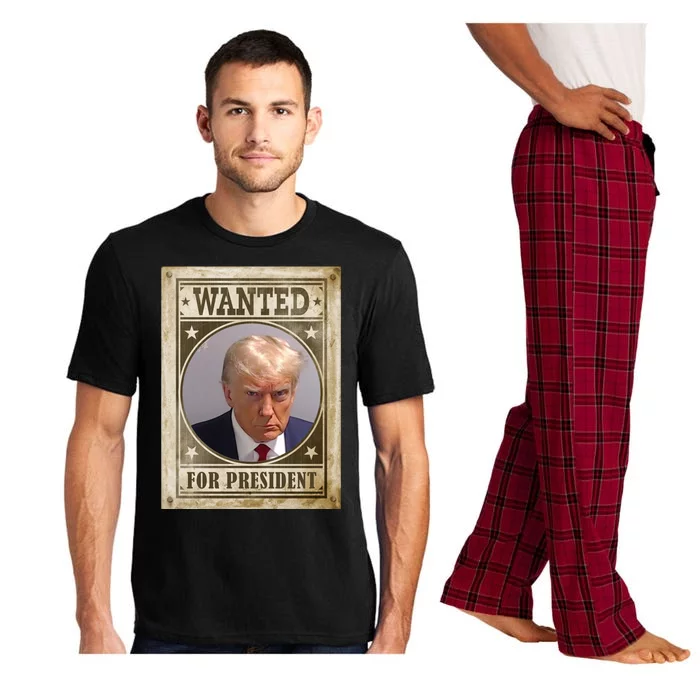 Wanted For President Funny Donald Trump Mugshot Pajama Set