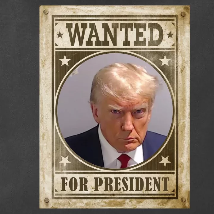 Wanted For President Funny Donald Trump Mugshot Zip Tote Bag