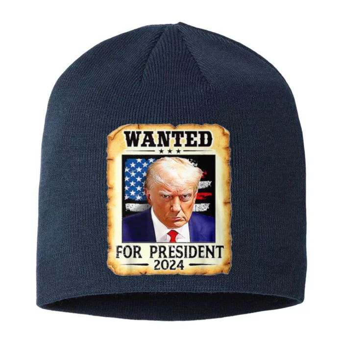 Wanted For President 2024 Donald Trump 8 1/2in Sustainable Knit Beanie