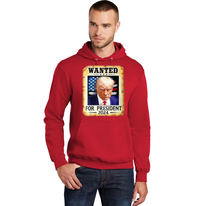 Wanted For President 2024 Donald Trump Hoodie