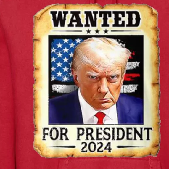 Wanted For President 2024 Donald Trump Premium Hoodie