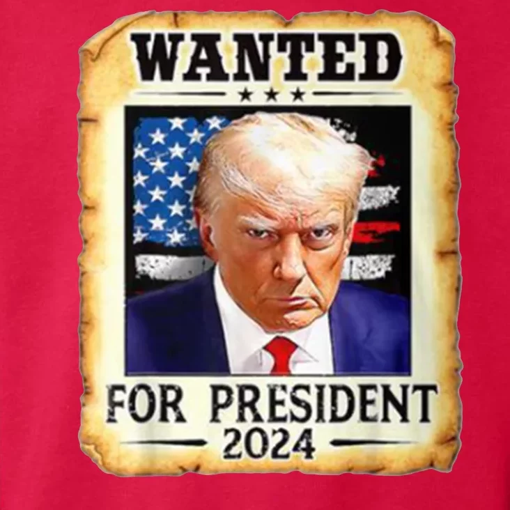 Wanted For President 2024 Donald Trump Toddler Hoodie