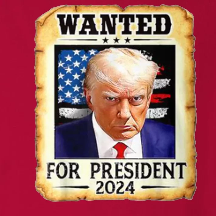 Wanted For President 2024 Donald Trump Toddler Long Sleeve Shirt