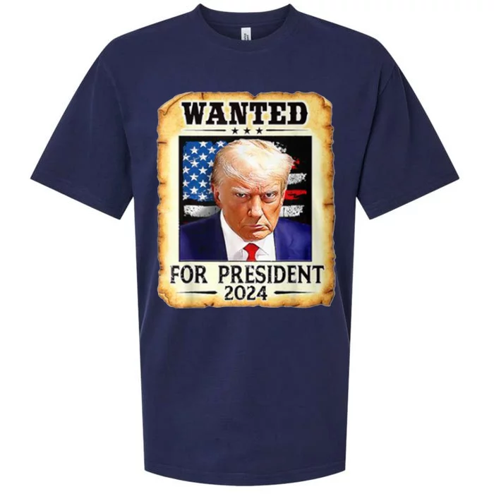 Wanted For President 2024 Donald Trump Sueded Cloud Jersey T-Shirt