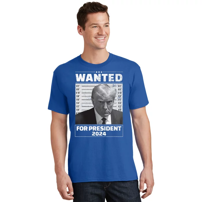 Wanted For President 2024 Trump Mugshot T-Shirt