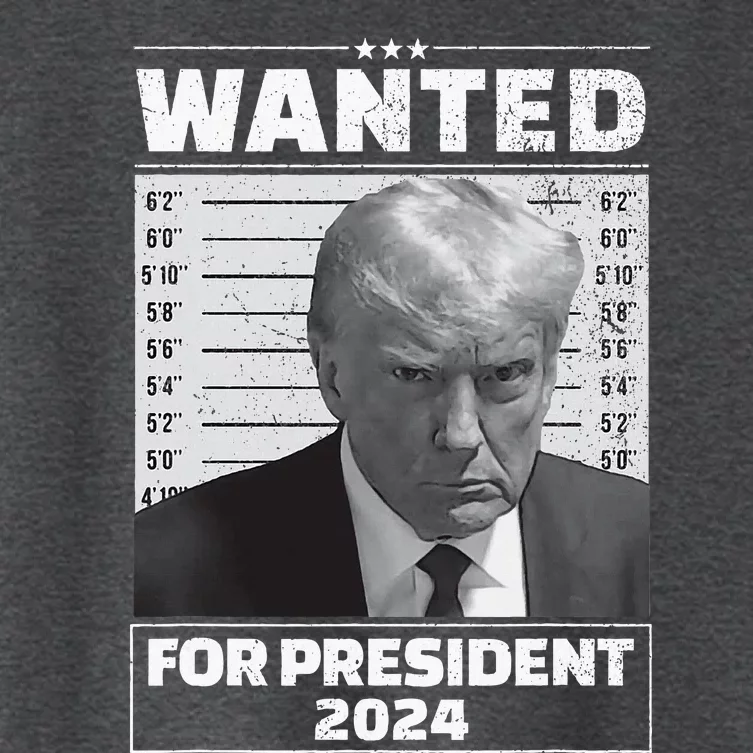 Wanted For President 2024 Trump Mugshot Women's Crop Top Tee