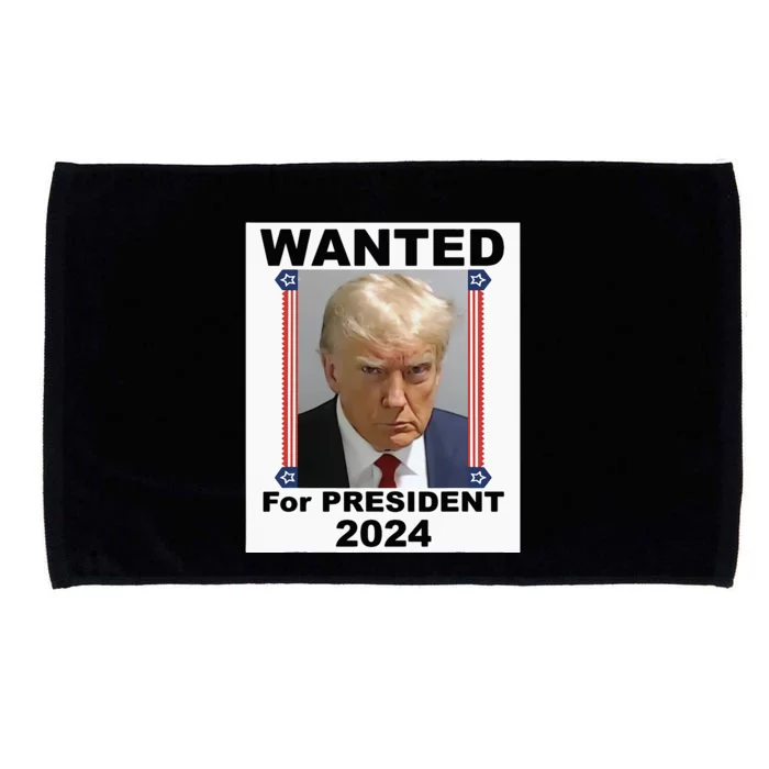 Wanted For President 2024 (Donald Trump) Microfiber Hand Towel