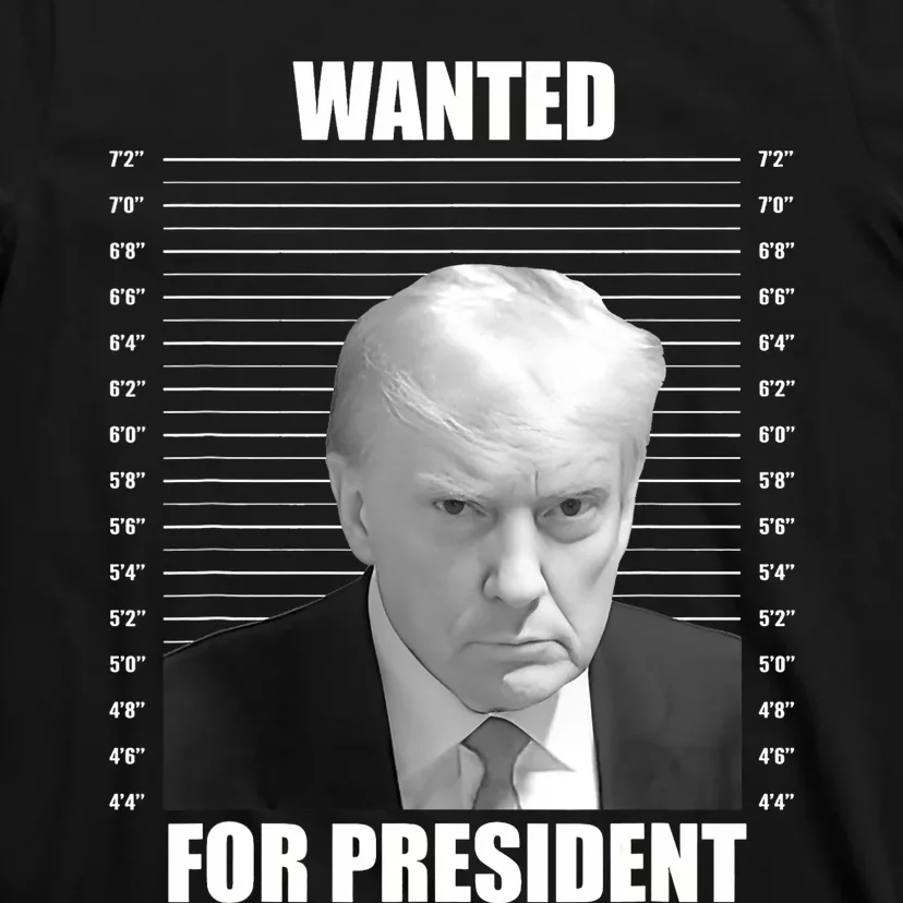 Wanted For President 2024 Trump Mug Shot Never Surrender T-Shirt