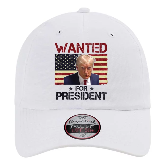 Wanted For President Donald Trump American Flag The Original Performance Cap