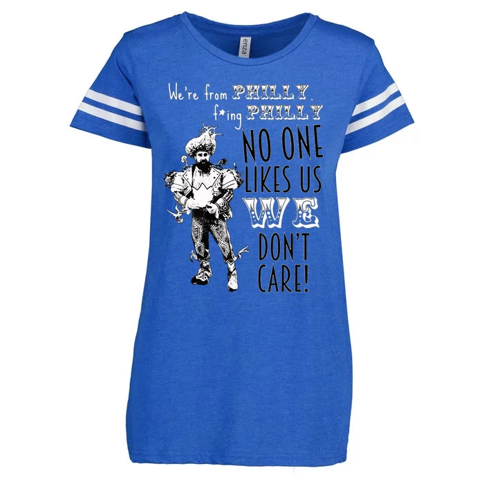 We're From Philly No One Likes Us We Don't Care Enza Ladies Jersey Football T-Shirt