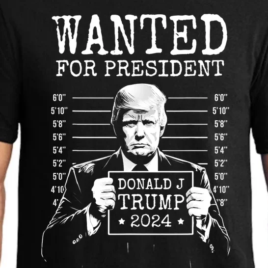 Wanted For President Donald Trump 2024 Mugshot Pajama Set