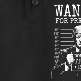 Wanted For President Donald Trump 2024 Mugshot Dry Zone Grid Performance Polo