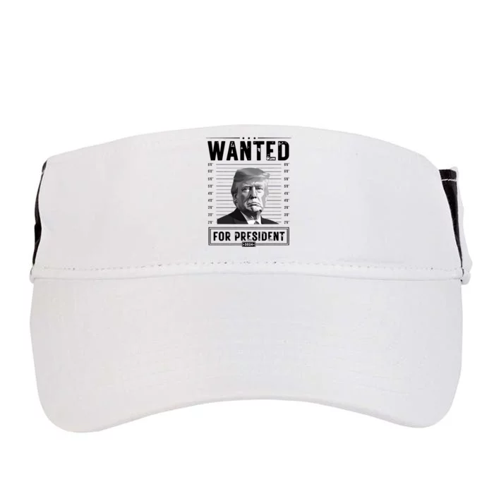 Wanted For President 2024 Vote Trump Adult Drive Performance Visor