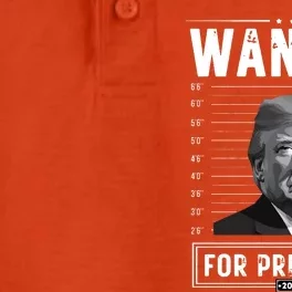 Wanted For President 2024 Vote Trump Dry Zone Grid Performance Polo