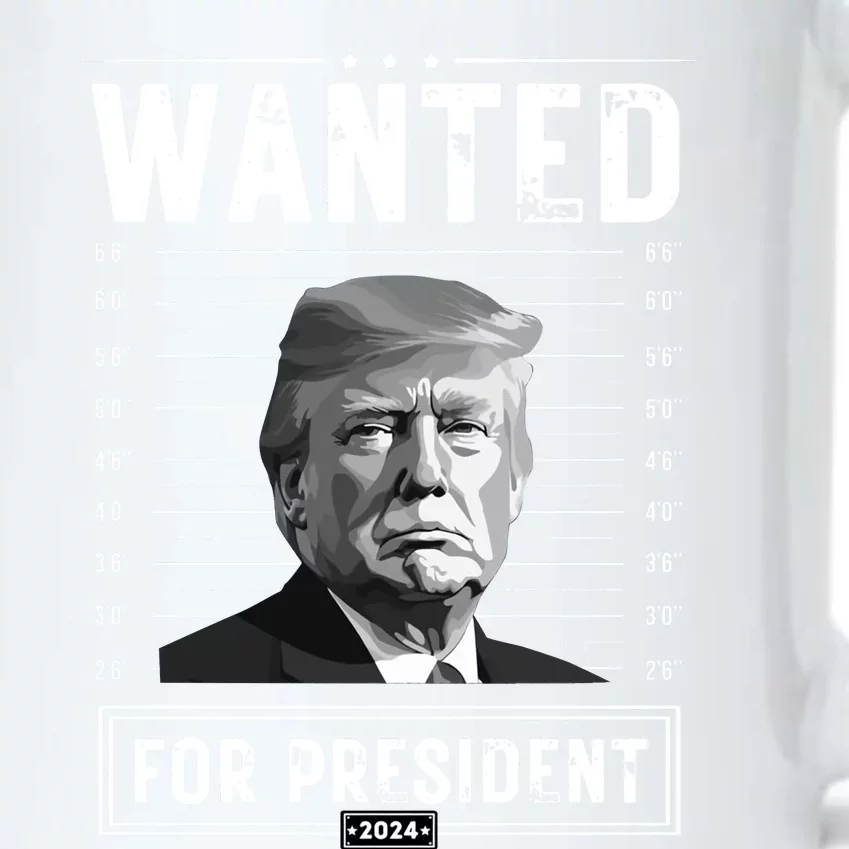 Wanted For President 2024 Vote Trump Black Color Changing Mug