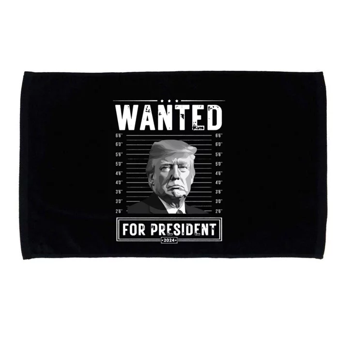 Wanted For President 2024 Vote Trump Microfiber Hand Towel