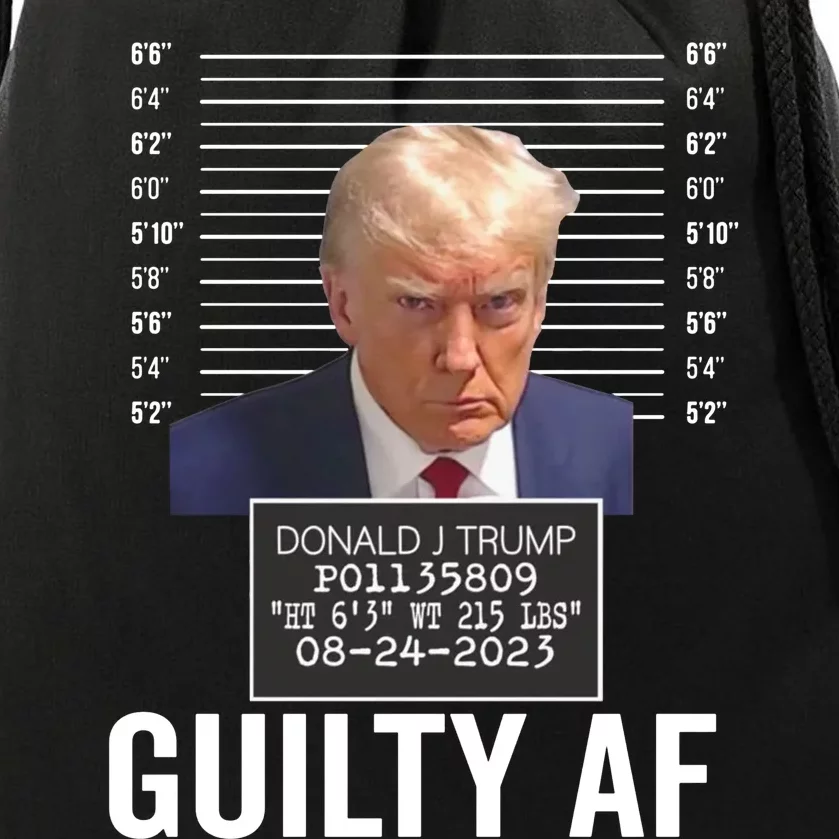 Wanted For President 2024 Trump Mugshot Drawstring Bag