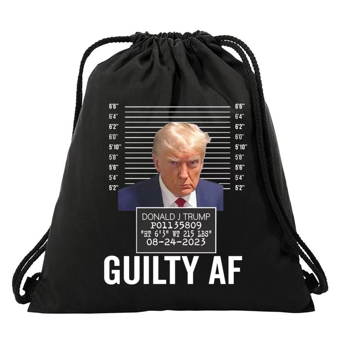 Wanted For President 2024 Trump Mugshot Drawstring Bag