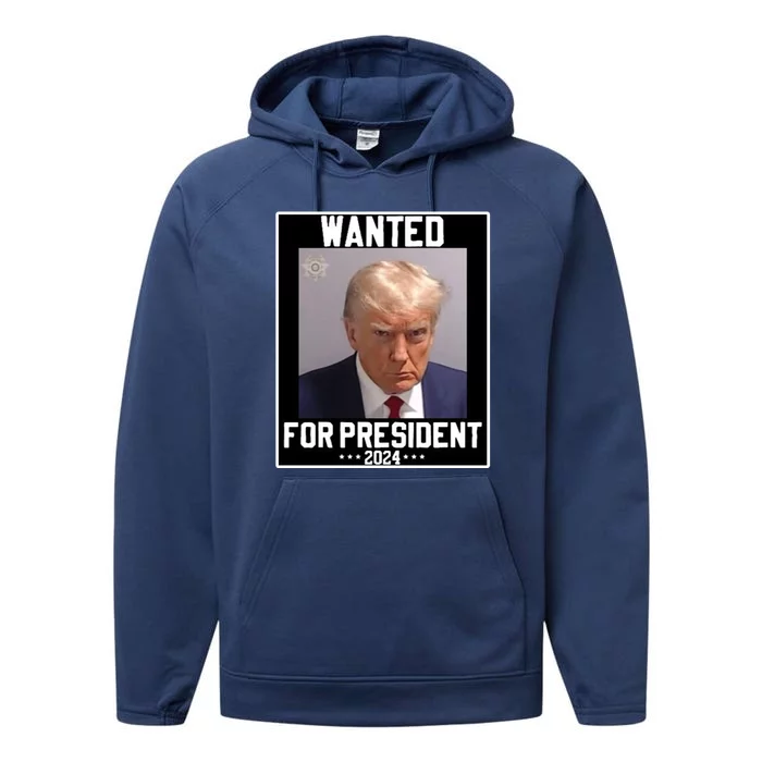 Wanted For President 2024 Performance Fleece Hoodie