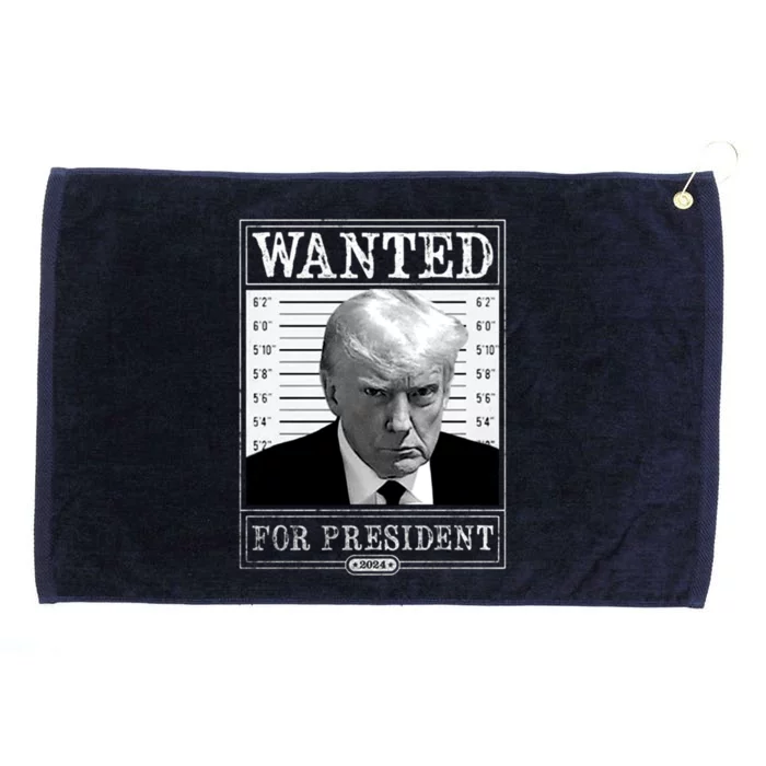 Wanted For President 2024 Grommeted Golf Towel