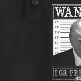 Wanted For President 2024 Dry Zone Grid Performance Polo