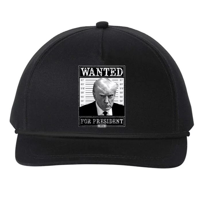 Wanted For President 2024 Snapback Five-Panel Rope Hat