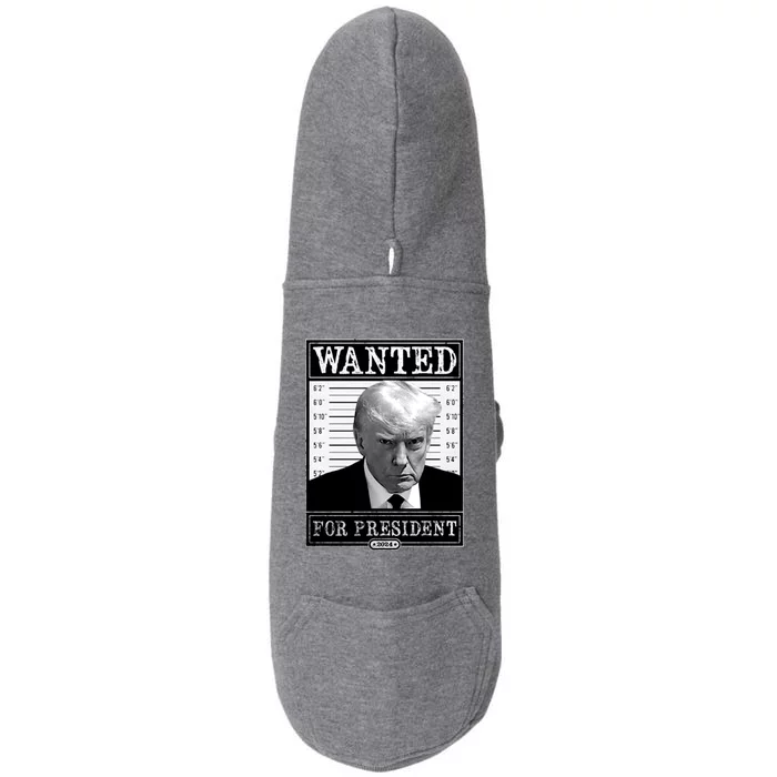 Wanted For President 2024 Doggie 3-End Fleece Hoodie